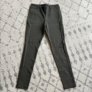 Khaki Ponte Slim Pant